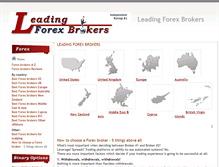 Tablet Screenshot of leadingforexbrokers.com